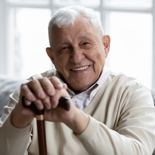Older man sharing healthy smile